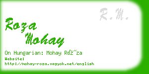 roza mohay business card